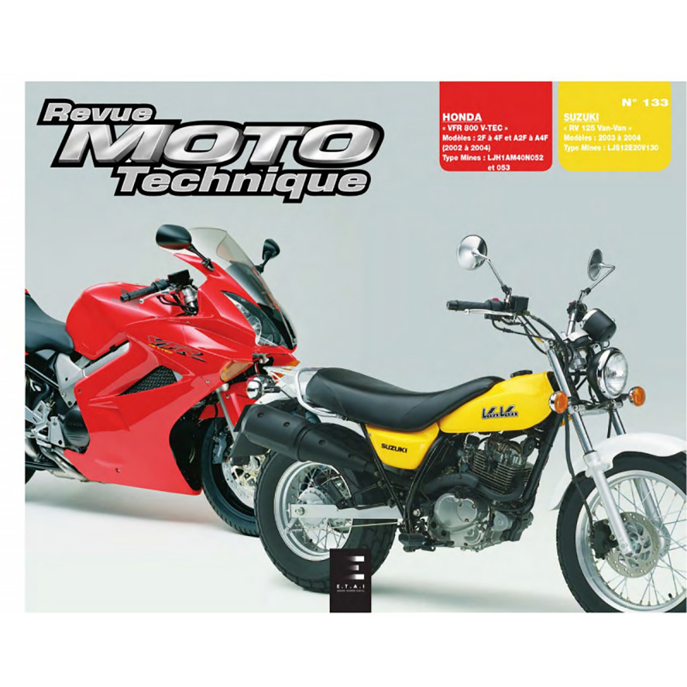 RMT 133.1 HONDA VFR 800 (2002 à 2004) et SUZUKI R125 VAN VAN (2003 à 2004)