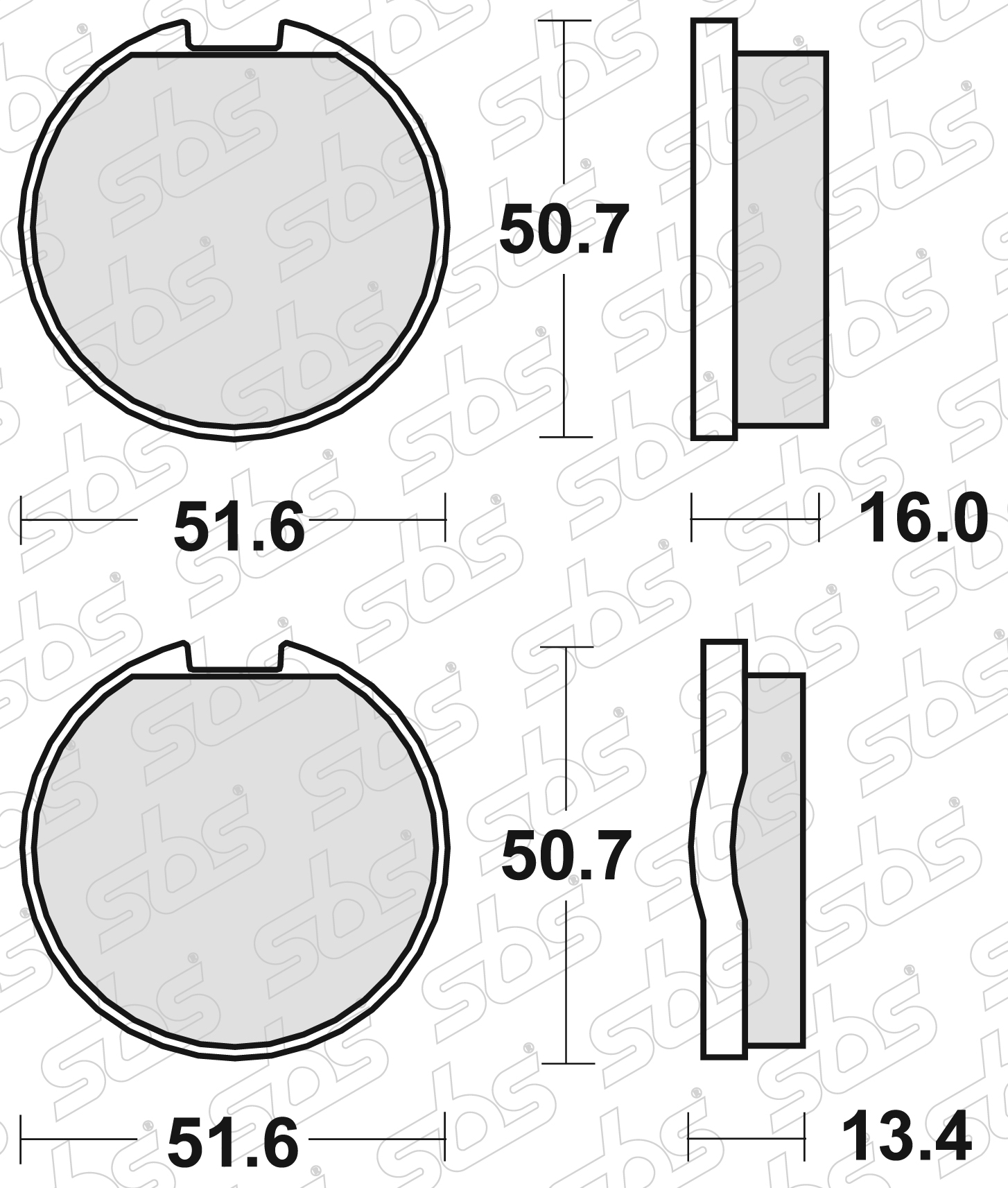 Plaquettes de frein 518 HF