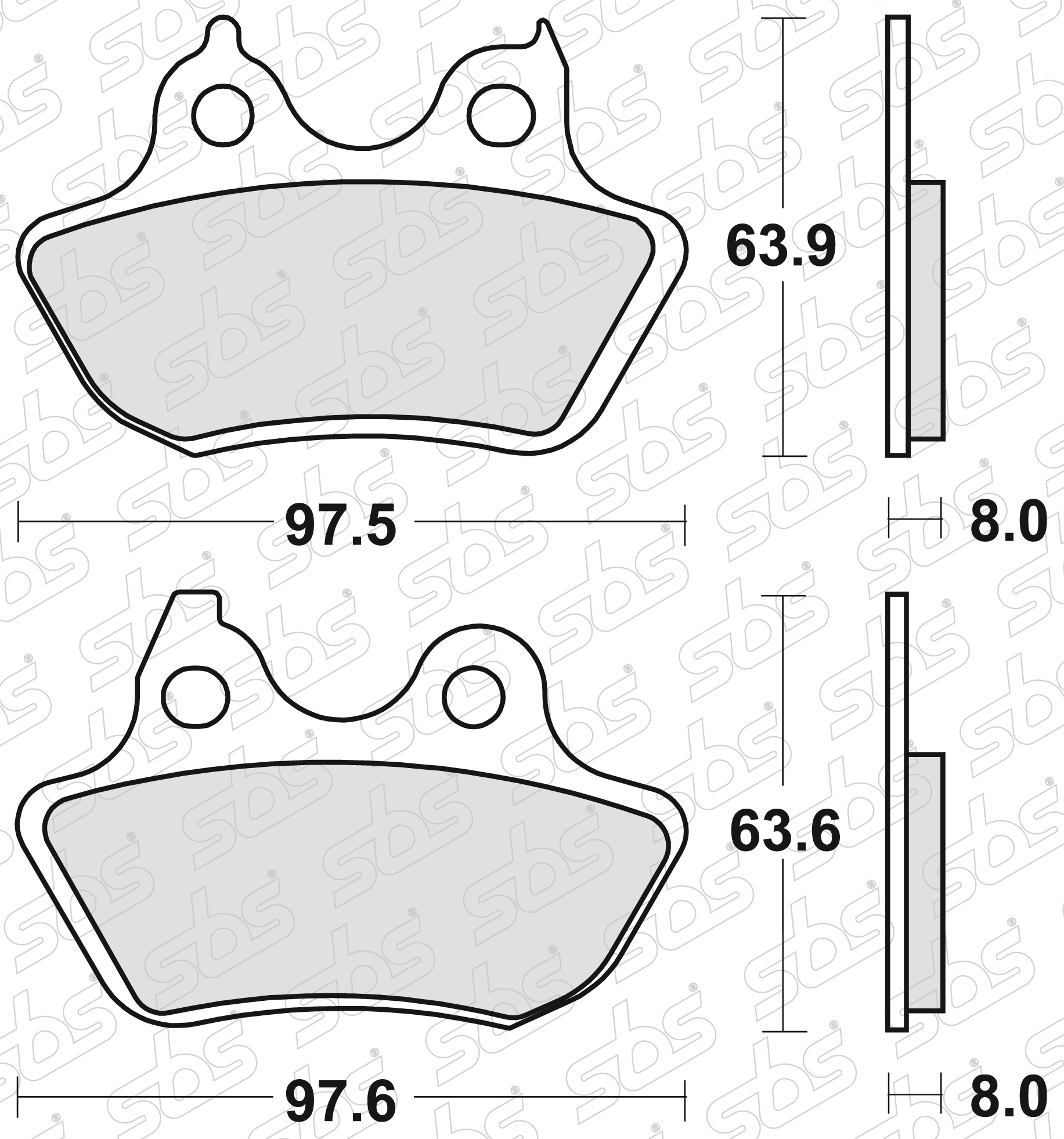 Plaquettes de frein 846 H.LS