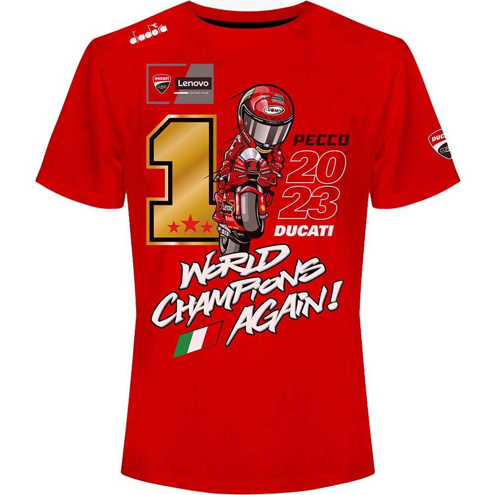 T-shirt World Champion Bagnaia Ducati série limitée