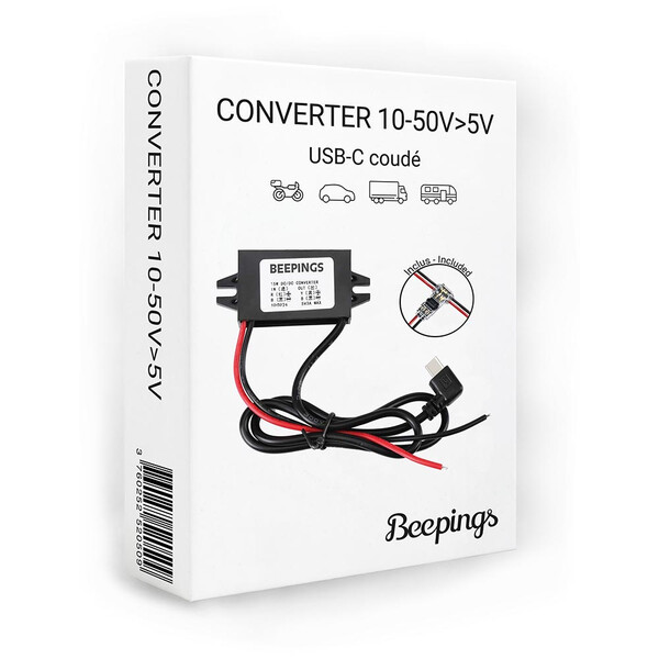 Convertisseur 10-50 V vers USB-C 5 V