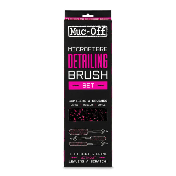 Set de 3 brosses de finition microfibre