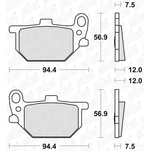 Plaquettes de frein 545 HF