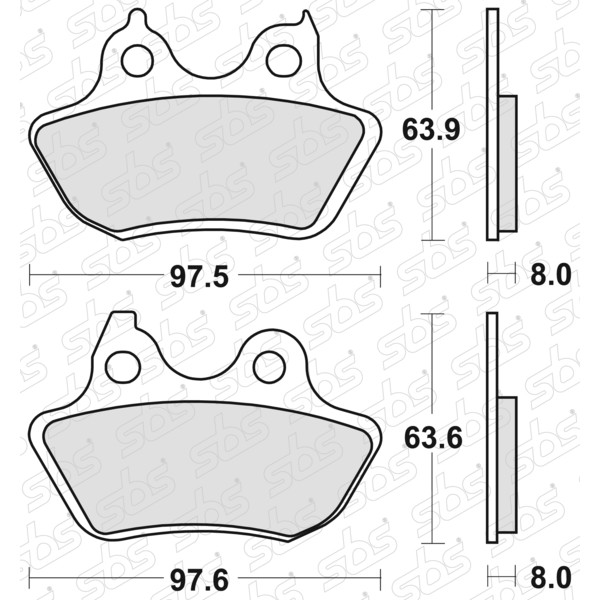 Plaquettes de frein 846 H.LS