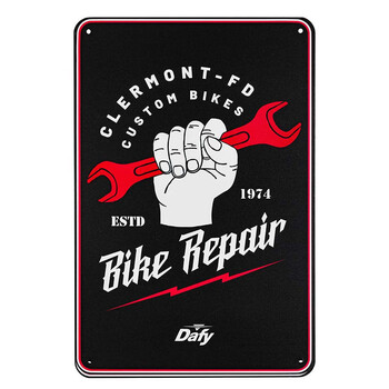 Plaque Vintage Bike Repair Dafy Moto