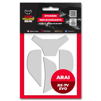 Stickers Easy Replica™ Arai RX-7V Evo™ Fear The Yellow Bear