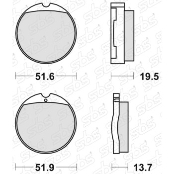 Plaquettes de frein 501 HF SBS
