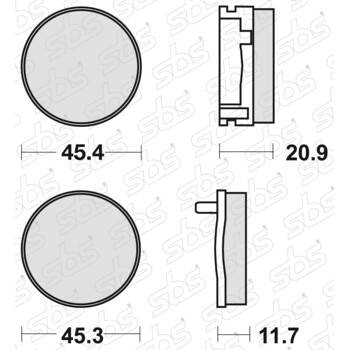 Plaquettes de frein 521 HF SBS