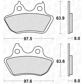 Plaquettes de frein 846 H.LS SBS